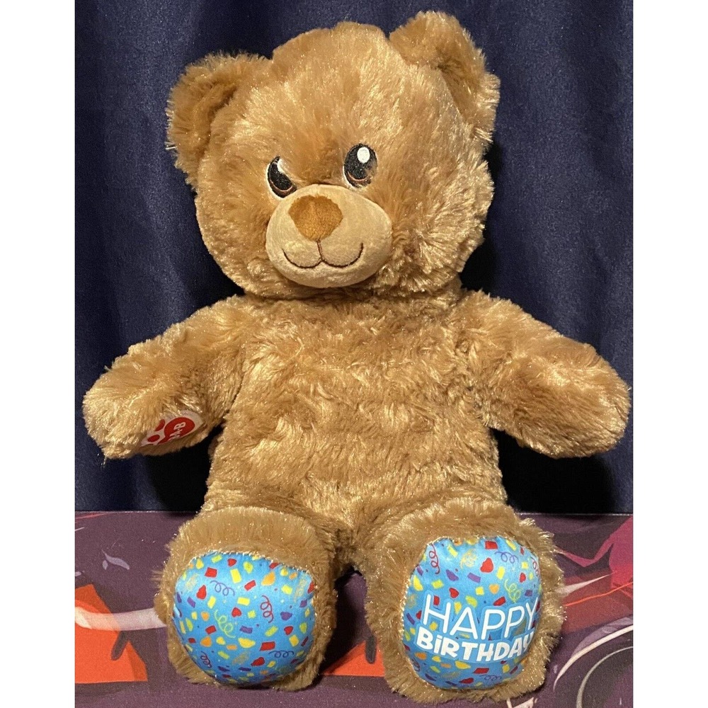 Build A Bear Workshop Happy Birthday Plush 15" Brown Stuffed Animal